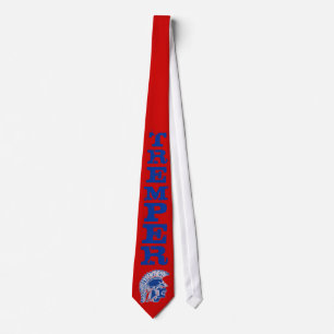 Tremper Trojan Krawatte - Scarlet/Blau