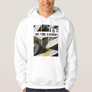 Trend Abstrakt Art Schwarz-weiß Gold Hoodie