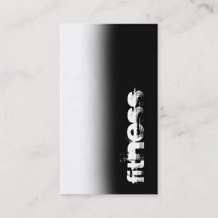 Trend Black Grey White Fitness Carte de visite spo