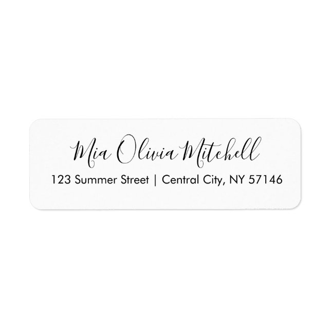 Trend Color Classic White Elegante Address Labels (Vorne)
