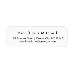Trend Color Classic White - Moderne Adressetikette