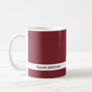 Trend Color - Crimson Red Name Tasse
