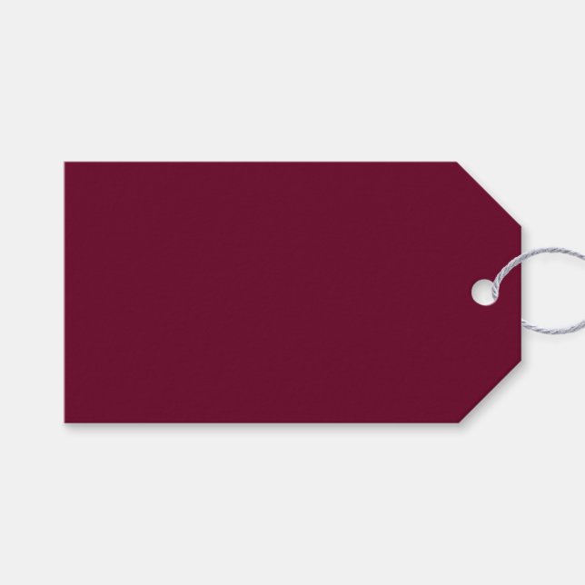 Trend Color Dark Burgundy Geschenkanhänger (Vorderseite (Horizontal))