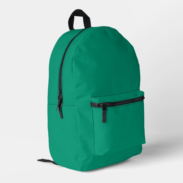 Trend Color - Jade Green Printed Backpack Bedruckter Rucksack (Rückseitige Ecke links)