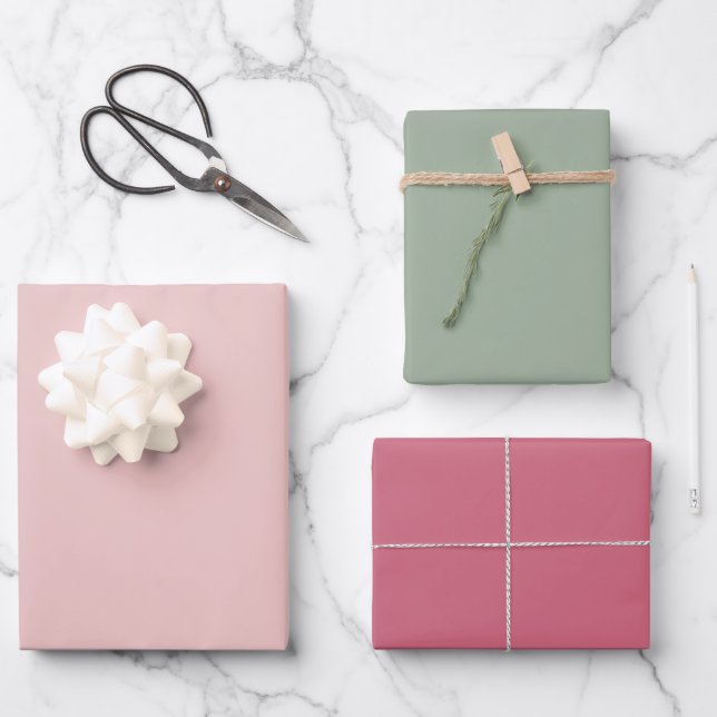 Trend Color Pink - Fläche Geschenkpapier Set (Vorderseite)