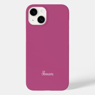 Trend Color Pink Lila Berry - Name Minimalistisch Case-Mate iPhone 14 Hülle