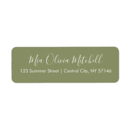 Trend Color Reed Green Elegante Adressetiketten