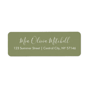 Trend Color Reed Green Elegante Adressetiketten