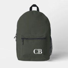 Trend Color - Schwarzer Forest Gray Monogram Backp Bedruckter Rucksack