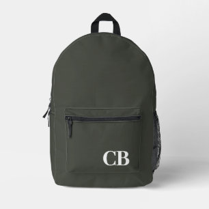 Trend Color - Schwarzer Forest Gray Monogram Backp Bedruckter Rucksack
