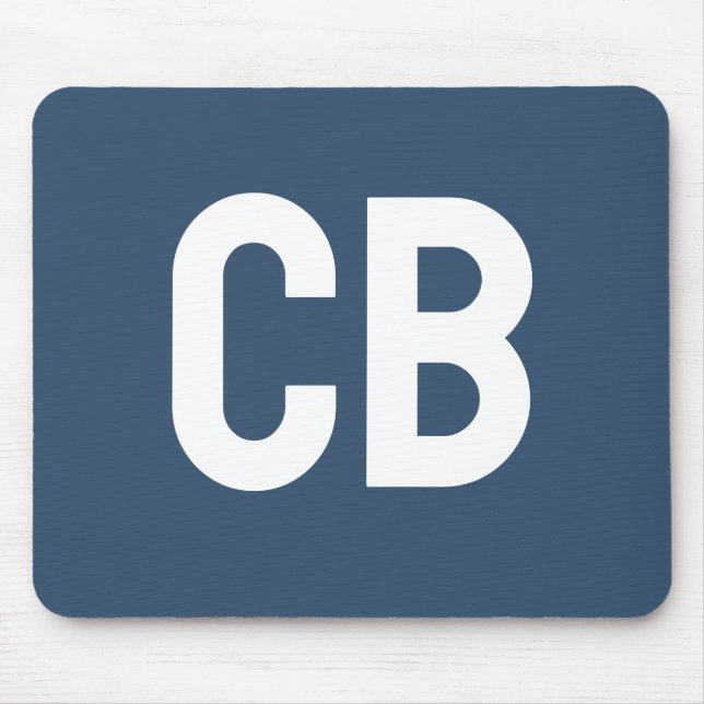 Trend Color Serious Blue Monogram Mousepad (Vorne)