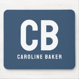 Trend Color Serious Blue Name Mousepad