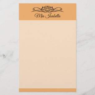 Trend Color Soft Orange Classic Stationery Briefpapier