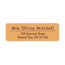 Trend Color Soft Orange - Étiquette de adresse mod