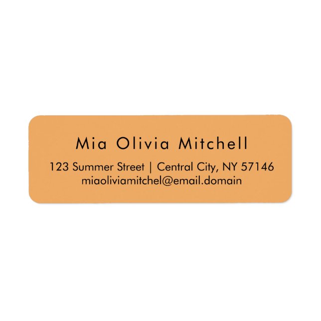 Trend Color Soft Orange Modern Address Labels (Vorne)