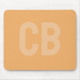 Trend Color Soft Orange Monogram Mousepad