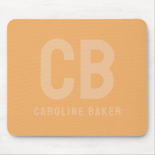 Trend Color Soft Orange Name Mousepad