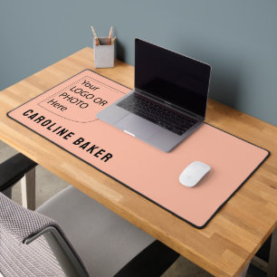 Trend Color Soft Peach Logo-Desktop-Mat Schreibtischunterlage