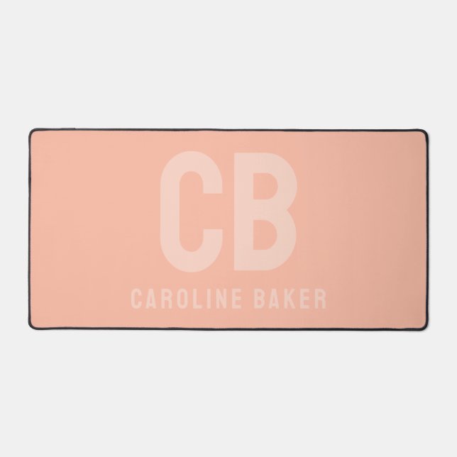 Trend Color Soft Peach Name Mat Schreibtischunterlage (Vorderseite)