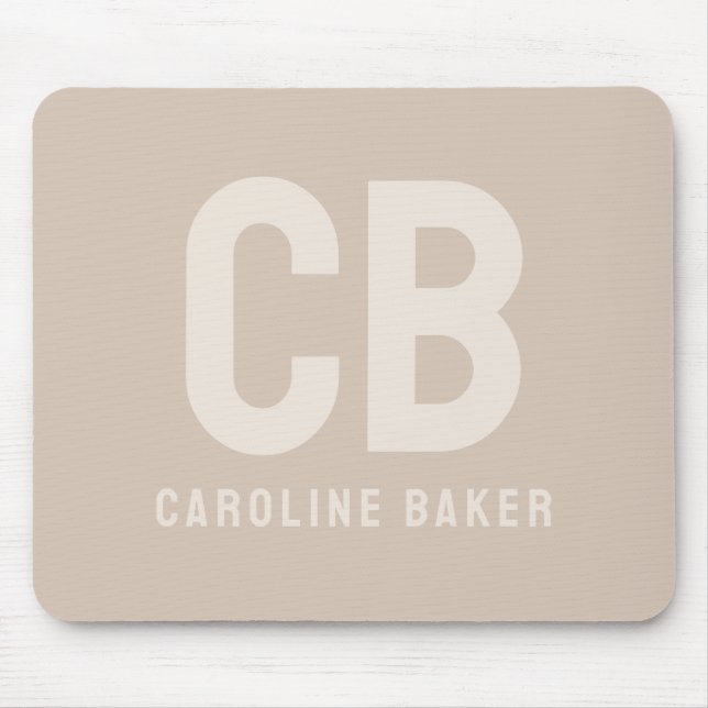 Trend Color Soft Taupe Name Mousepad (Vorne)