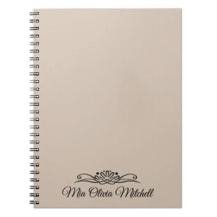 Trend Color - Soft Taupe Name Notebook Notizblock
