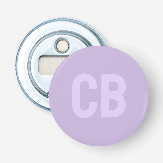 Trend Color Soft Violet Button Flaschenöffner (Vorderseite)