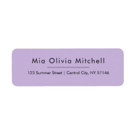 Trend Color Soft Violet Einfache Adressenmarken