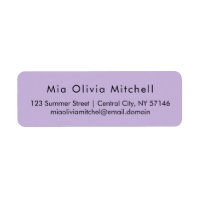 Trend Color Soft Violet Moderne Étiquettes de adre