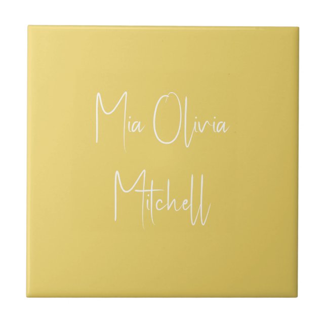 Trend Color Soft Yellow Name Keramik Tile Fliese (Vorderseite)