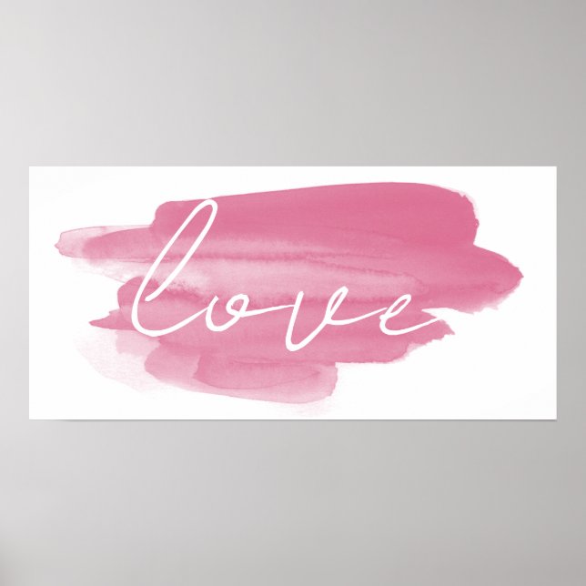 Trend Color Viva Magenta Liebe Poster (Vorne)