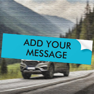 Trend Color Vivid Cyan Message Autoaufkleber