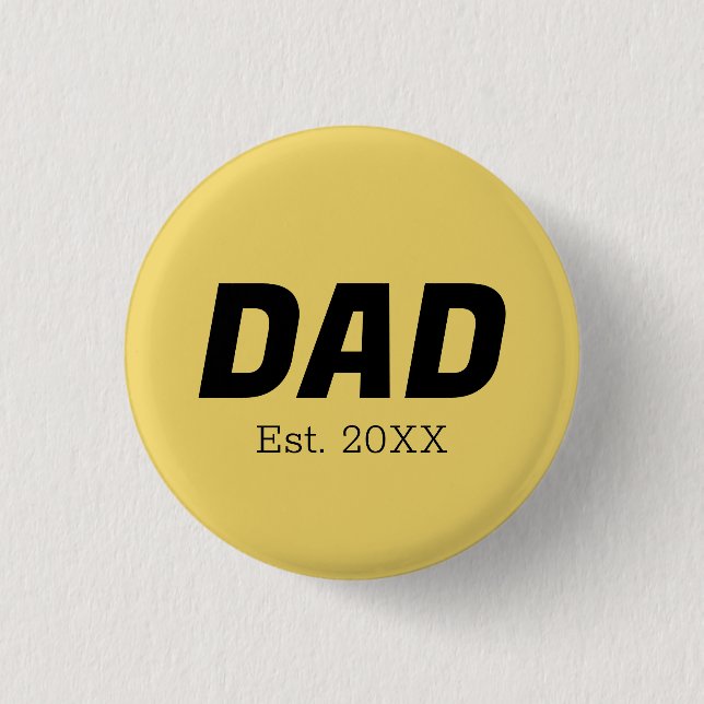 Trend Color - Weichgelber Vater-Button Button (Vorderseite)
