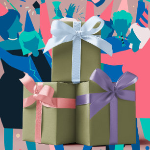 Trend Colors - Olive Green Color - Solid Geschenkpapier Set