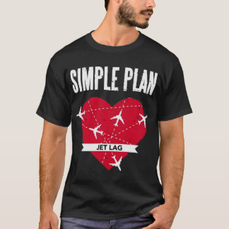 Trend Einfache Jet-Lag-Geschenke für Musikfans T-Shirt