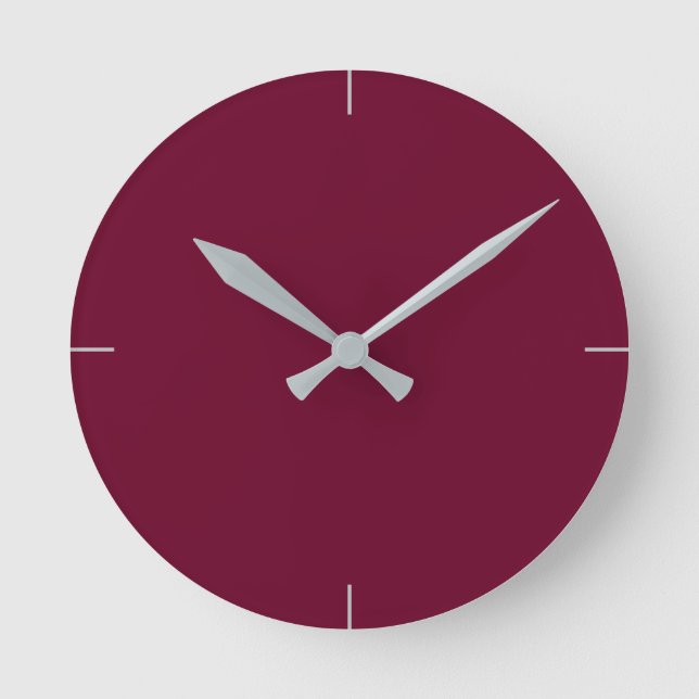 Trend Farbe - Dunkle Burgund rund Uhr (Vorderseite)