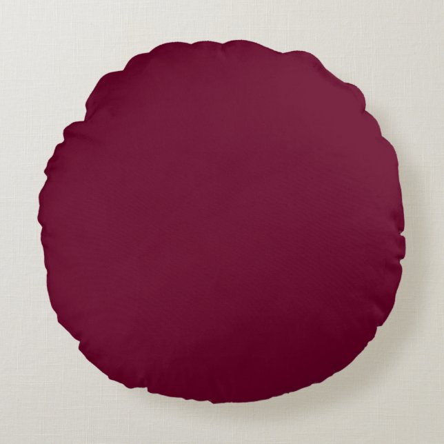 Trend Farbe - Dunkles Burgund Rundkissen Rundes Kissen (Vorderseite)