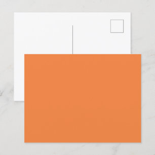 Trend Farbe - Fresh Mandarine Solid Postcard Postkarte