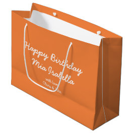 Trend Farbe Frische Mandarine Anpassbare Geschenkt Große Geschenktüte