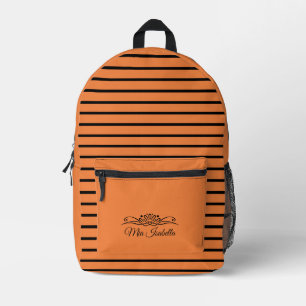 Trend Farbe Frische Mandarine Druckausschnitt Näht Bedruckter Rucksack