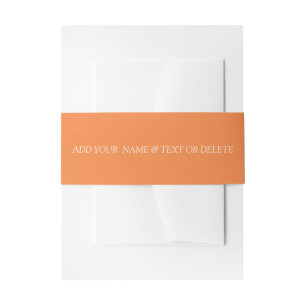 Trend Farbe Frische Mandarine Einladung Bauchband Einladungsbanderole