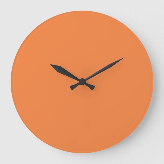 Trend Farbe Frische Mandarine Große Wall-Uhr Große Wanduhr (Vorderseite)
