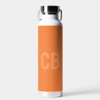 Trend Farbe Frische Mandarine Monogramm Wasser Fla