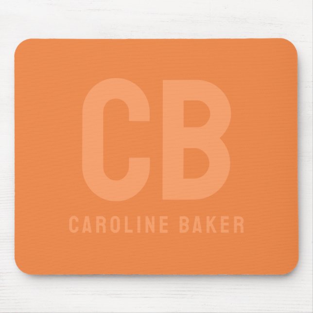 Trend Farbe Frische Mandarine Name Mousepad (Vorne)