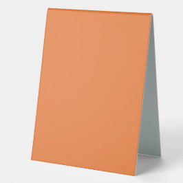 Trend Farbe Frische Mandarine Zelt-Zeichen Tischaufsteller