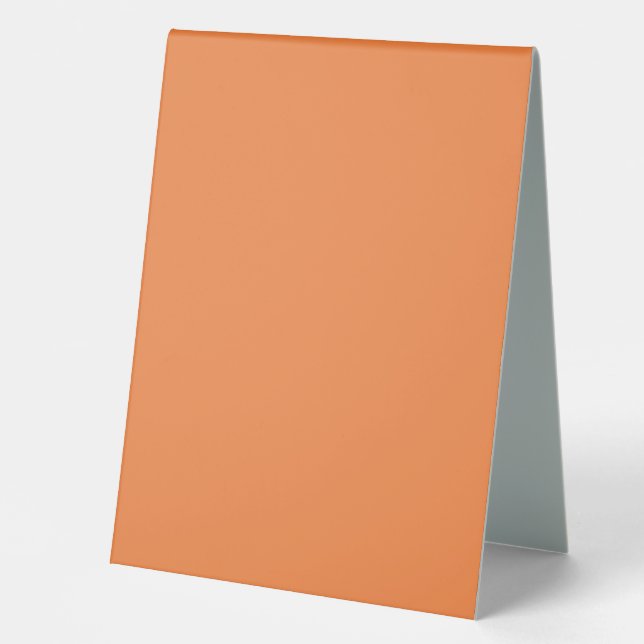 Trend Farbe Frische Mandarine Zelt-Zeichen Tischaufsteller (Vorderseite)