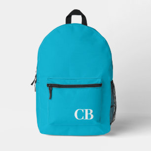 Trend Farbe - gedruckter, lebhafter Cyan-Monogramm Bedruckter Rucksack