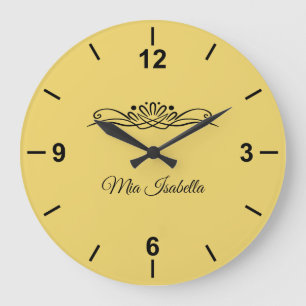 Trend Farbe Gelb weich - Große Wall-Uhr Wanduhr
