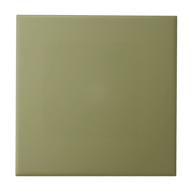 Trend Farbe - Olivenöle Grüne Keramik Tile Fliese (Vorderseite)