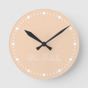 Trend Farbe Pinselstrich Weiße Stelle Name Uhr Uhr