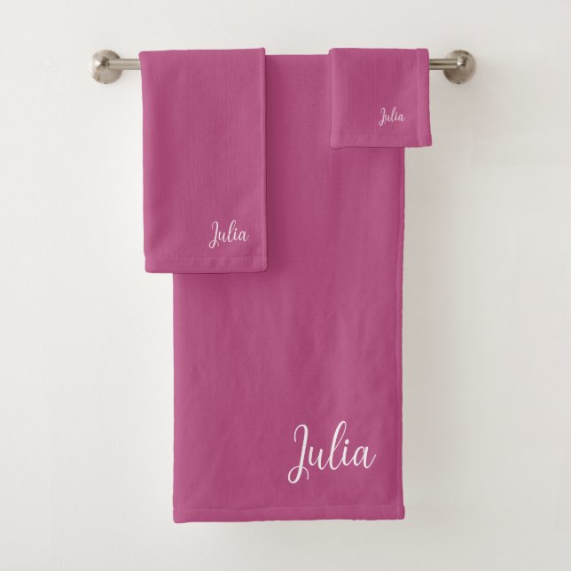 Trend Farbe Rosa Lila Bername Badetuch Set (Insitu)